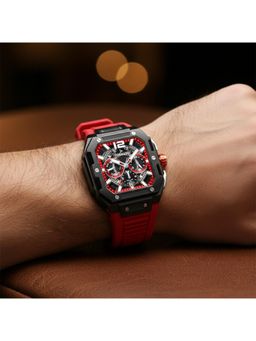 Tornado - Red Stainless Steel Chronograph Watch (T26101-Xfrr)