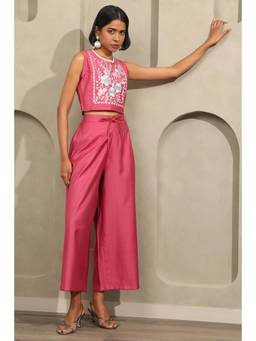 Soch - Womens Blush Pink Desert Storm Botanical Embroidered Co-Ord Set