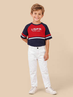 U.S. POLO ASSN. - White Twill Slim Fit Trousers