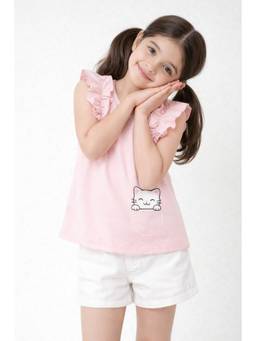 Bubble Berry - Girl'S 100% Cotton Sleeveless Top