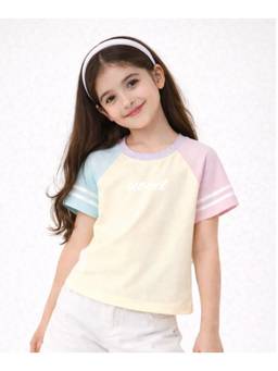 Bubble Berry - 100% Cotton Summer Pastel Yellow Colourful T- Shirt
