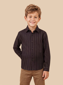 U.S. POLO ASSN. - Purple Vertical Striped Regular Fit Shirt