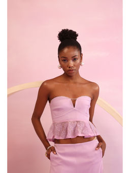 Orthodox - Lavender Blossom Aura Peplum Crop Top