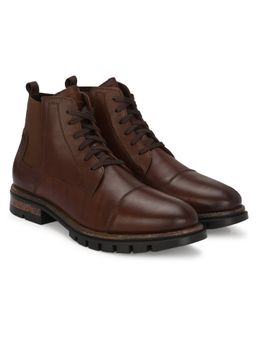 Delize - Mens Brown Derby Leather Boots