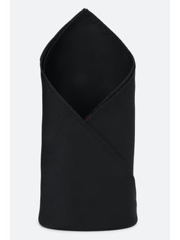 Peter England - Men Black Solid Pocket Square
