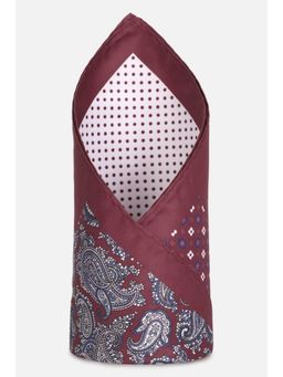 Louis Philippe - Men Maroon Print Casual Pocket Square