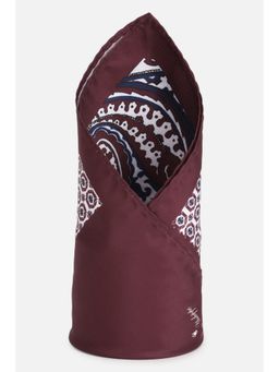 Louis Philippe - Men Maroon Print Casual Pocket Square