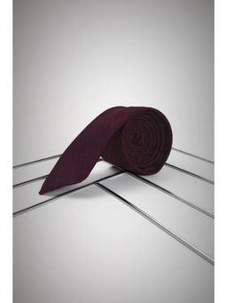 Louis Philippe - Men Purple Embroidered Tie