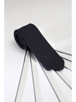 Louis Philippe - Men Navy Blue Embroidered Tie