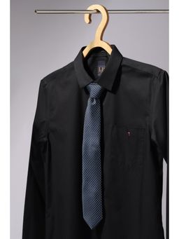 Louis Philippe - Men Navy Blue Embroidered Tie