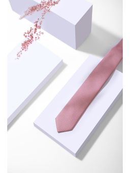 Louis Philippe - Men Pink Embroidered Tie