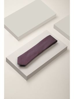 Louis Philippe - Men Purple Embroidered Tie