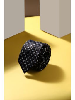 Louis Philippe - Men Navy Blue Embroidered Tie