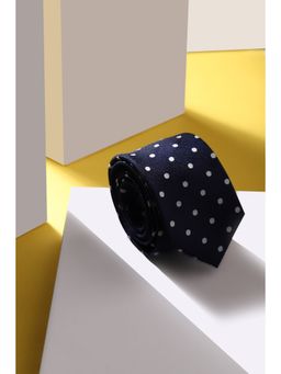 Louis Philippe - Men Navy Blue Polka Dots Tie