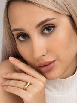 Palmonas - Bold Oval Ring-18k Gold Plated