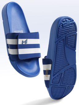 Chupps - Mens Mi Official Blue Velcro Sliders - Cheer for Mumbai Indians