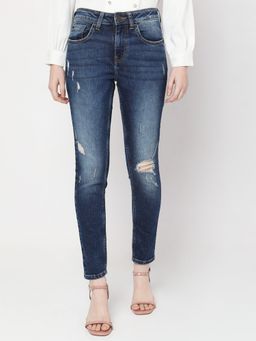VERO MODA - Women Casual Dark Blue Jeans