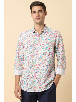 Allen Solly - Men Multi-Color Slim Fit Print Full Sleeves Casual Shirt