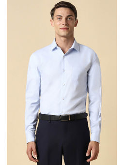 Allen Solly - Men Blue Slim Fit Print Full Sleeves Formal Shirt