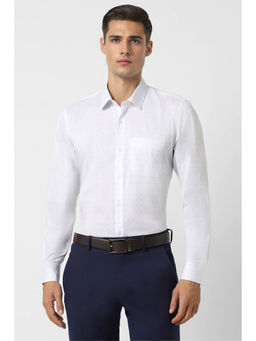 Peter England - Men White Slim Fit Formal Shirt