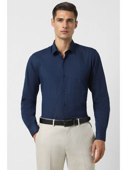 Peter England - Men Navy Blue Slim Fit Formal Shirt