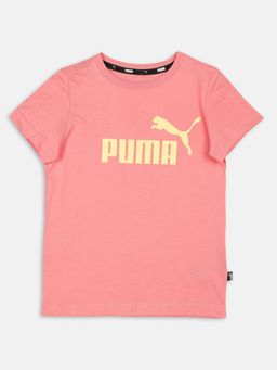Puma - Ess Logo Boys Pink T-shirts