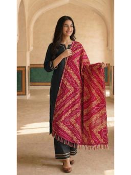 Zamour - Women Pink Chiffon Printed Dupatta