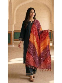 Zamour - Women Multi-Color Chiffon Printed Dupatta