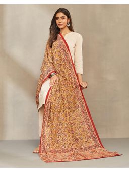 Fabindia - Women Mustard Cotton Printed Dupatta