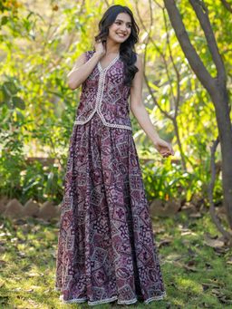 HOUSE OF JAMOTI - Paisley Peplum Skirt With Top