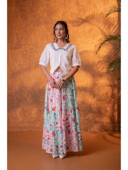 Juniper - Pastel Bloom Multi Colour Top With Skirt