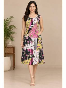 SILSELAH - Multi-Colour Midi Dress