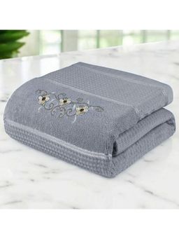 Story@Home - 400 GSM Cotton Bath Towel - Light Grey (XL)