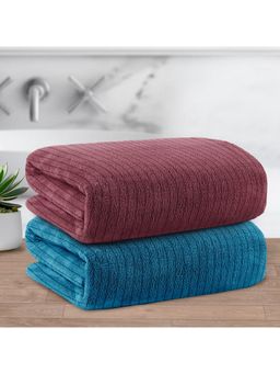 Story@Home - Microfiber 400 GSM Bath Towel (Pack of 2) (XL)