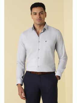 Allen Solly - Men Grey Print Full Sleeves Formal Shirt