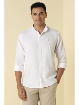 Allen Solly - Men White Sport Fit Solid Full Sleeves Casual Shirt