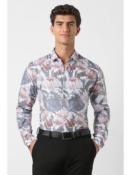 Peter England - Men White Slim Fit Full Sleeves Formal Shirt