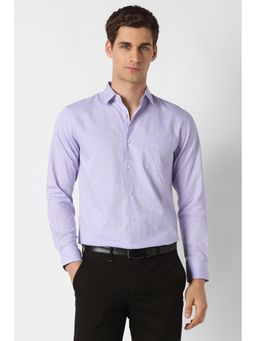 Peter England - Men Lilac Slim Fit Full Sleeves Formal Shirt