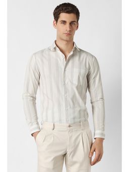 Peter England - Men White Slim Fit Full Sleeves Formal Shirt