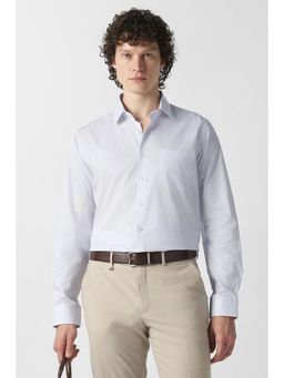 Van Heusen - Men White Print Full Sleeves Formal Shirt