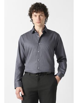 Van Heusen - Men Grey Print Full Sleeves Wedding Shirt