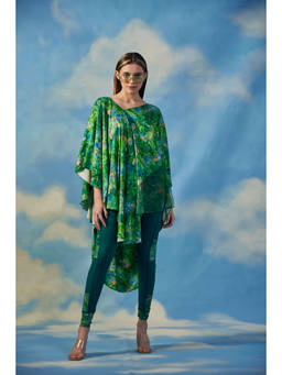 Banka Silk - Soleil Green Printed Top