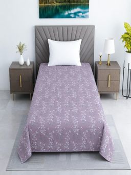 Threadwear - Lavender Floral Cotton 400 TC Flat Single Bedsheet