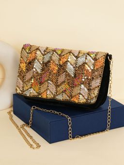 Fabbhue - Women's Hand Embroidered Box Clutch Purse