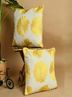 SHADES OF LIFE - Cotton Decorative Cushion Covers (Multi Color Emb 16 x 16)Set of 2