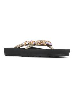 Inc.5 - Women Grey Casual Embellished Sandals