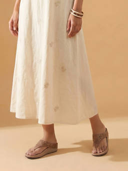Metro - Women Beige Women Synthetic Sandals