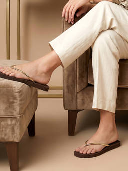 Metro - Women Gold Casual Flats