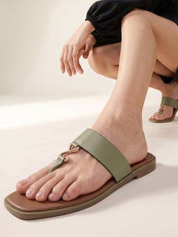 Metro - Women Green Effortless Flats