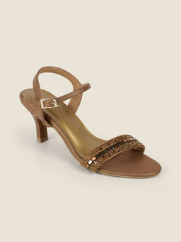 Metro - Women Gold Casual Stiletto Heels